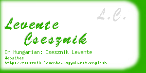 levente csesznik business card